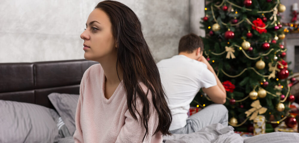 Couple going through infertility during the holidays.