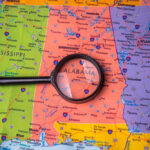Alabama on the map