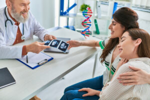 Lesbian couple going through IVF
