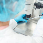 Embryologist working with IVF patients