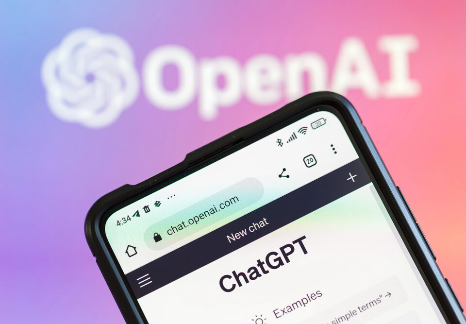 ChatGPT on an iphone