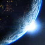 View of Earth from astronaut in space