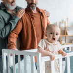 Gay couple with baby