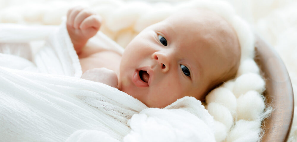 Newborn baby born from embryo donation