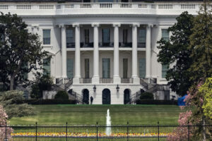 Front view of The White House