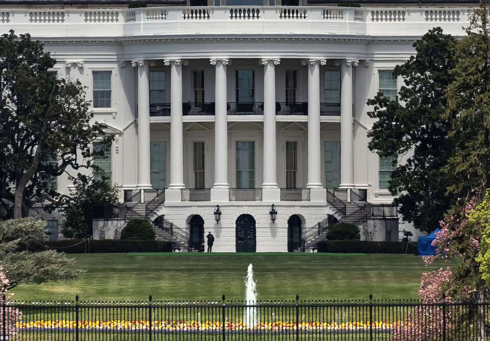 Front view of The White House